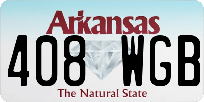 AR license plate 408WGB
