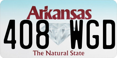 AR license plate 408WGD