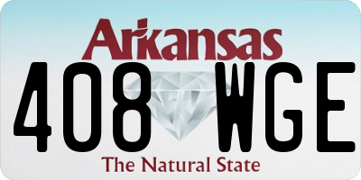 AR license plate 408WGE