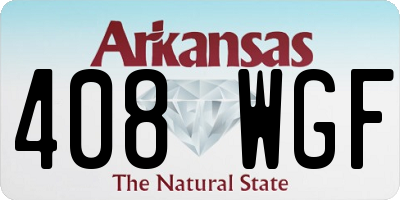 AR license plate 408WGF
