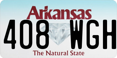 AR license plate 408WGH