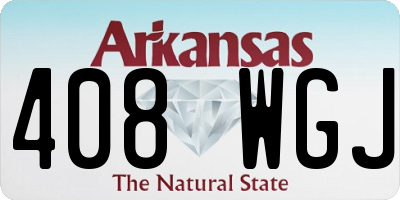 AR license plate 408WGJ