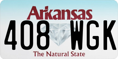 AR license plate 408WGK