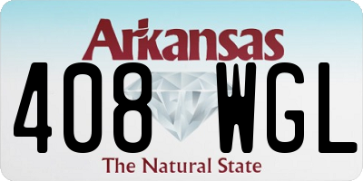 AR license plate 408WGL