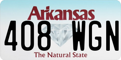 AR license plate 408WGN