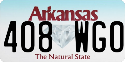 AR license plate 408WGO