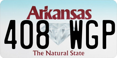 AR license plate 408WGP