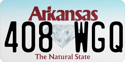 AR license plate 408WGQ
