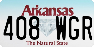 AR license plate 408WGR
