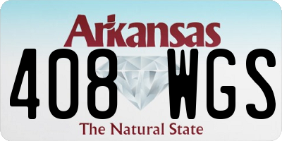 AR license plate 408WGS