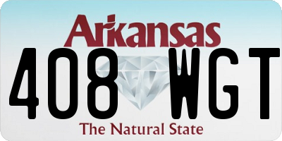 AR license plate 408WGT