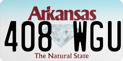 AR license plate 408WGU