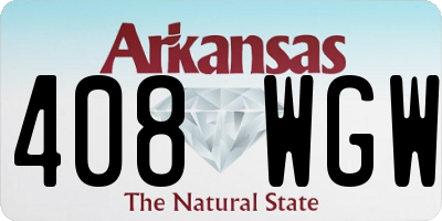 AR license plate 408WGW