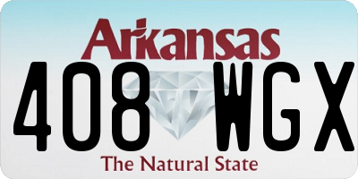 AR license plate 408WGX