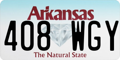 AR license plate 408WGY
