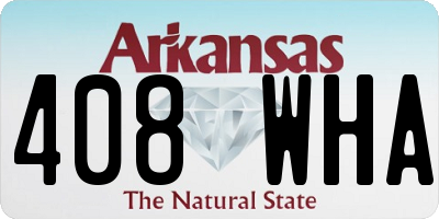 AR license plate 408WHA