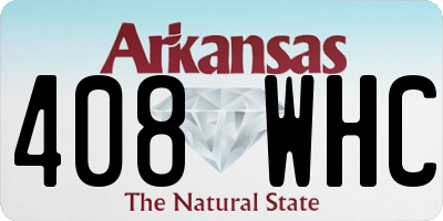 AR license plate 408WHC