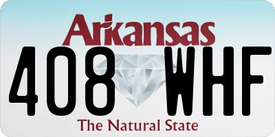 AR license plate 408WHF