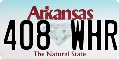 AR license plate 408WHR