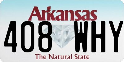 AR license plate 408WHY