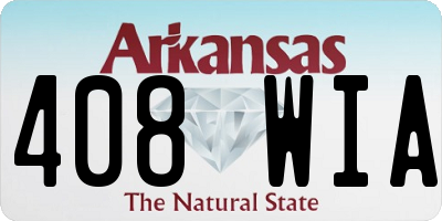 AR license plate 408WIA