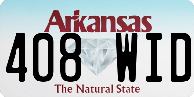 AR license plate 408WID