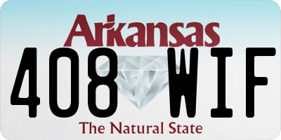 AR license plate 408WIF