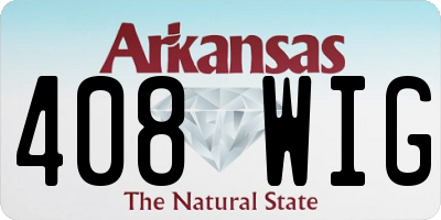 AR license plate 408WIG