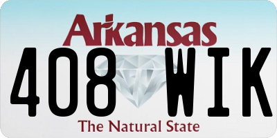 AR license plate 408WIK