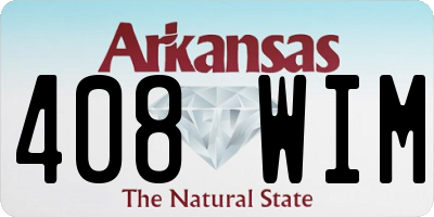 AR license plate 408WIM