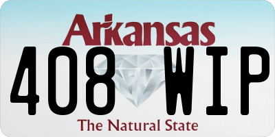 AR license plate 408WIP