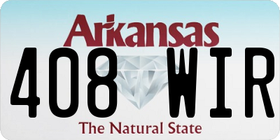 AR license plate 408WIR