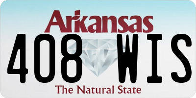 AR license plate 408WIS