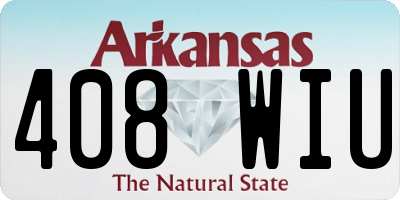AR license plate 408WIU