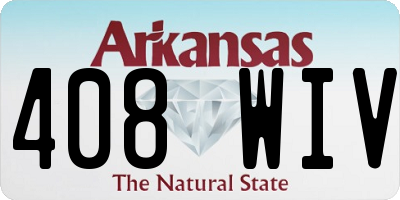 AR license plate 408WIV
