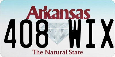 AR license plate 408WIX