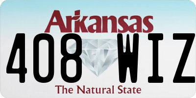 AR license plate 408WIZ
