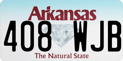 AR license plate 408WJB