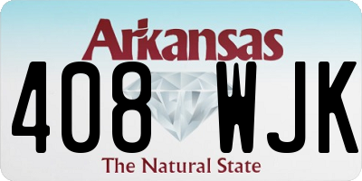 AR license plate 408WJK