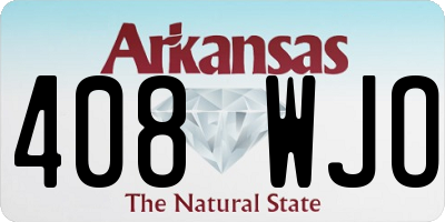 AR license plate 408WJO