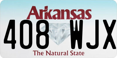 AR license plate 408WJX