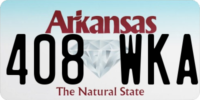 AR license plate 408WKA