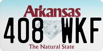 AR license plate 408WKF