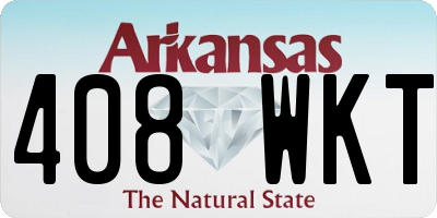 AR license plate 408WKT