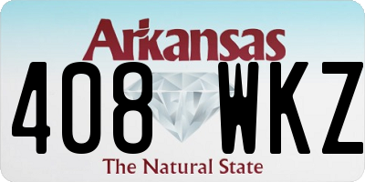 AR license plate 408WKZ