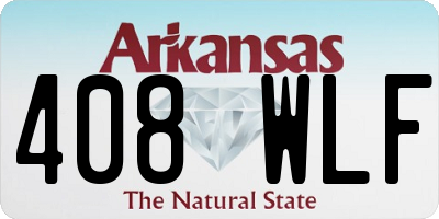 AR license plate 408WLF