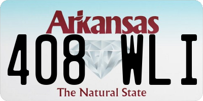 AR license plate 408WLI