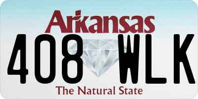AR license plate 408WLK