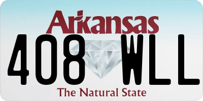 AR license plate 408WLL