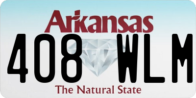 AR license plate 408WLM